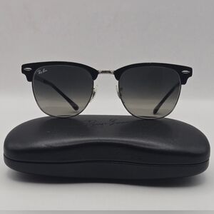 Ray-Ban Clubmaster RB3716 Black Silver 51mm Gradient Lenses Italy
